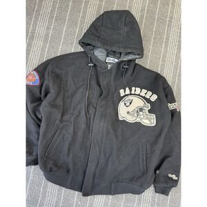 Los Angeles Raiders Jacket Mens XL‎ Black Vtg 80s Chalk Line AFC Wool Varsity